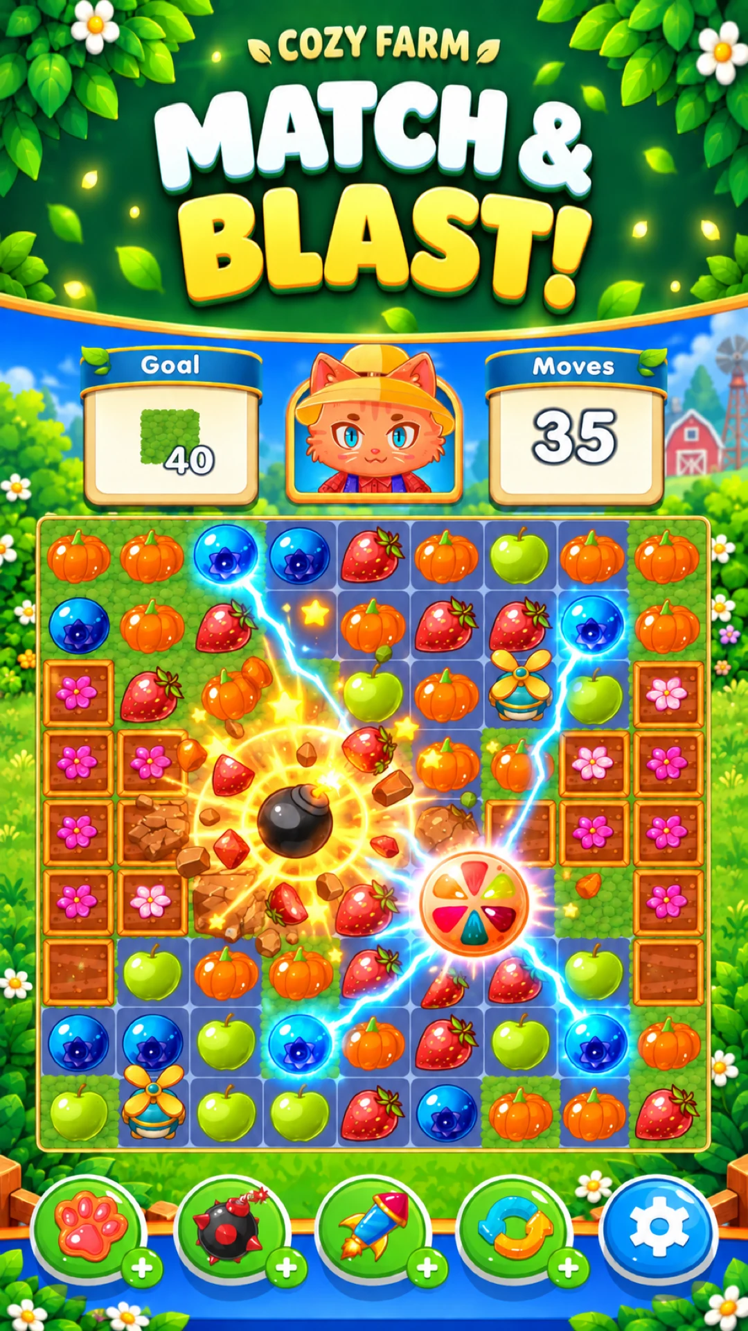 Cozy Farm: Match-3 Adventure screenshot